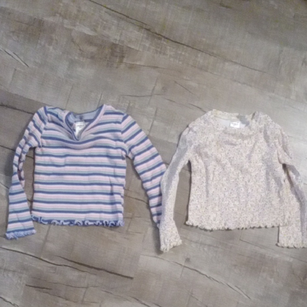 OshKosh B'gosh Blue and Pink Long Sleeve Tees